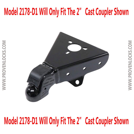 Model 2178-D1 2'' Trailer Coupler Locks Proven Locks