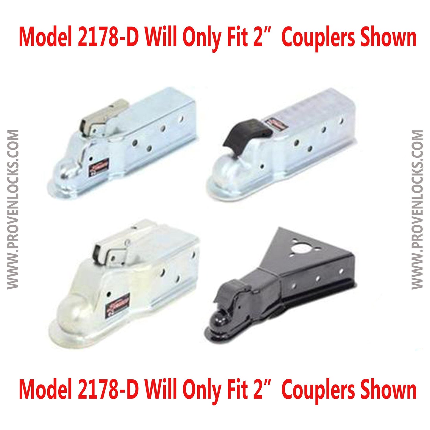 Model 2178-D 2'' Trailer Coupler Locks Proven Locks
