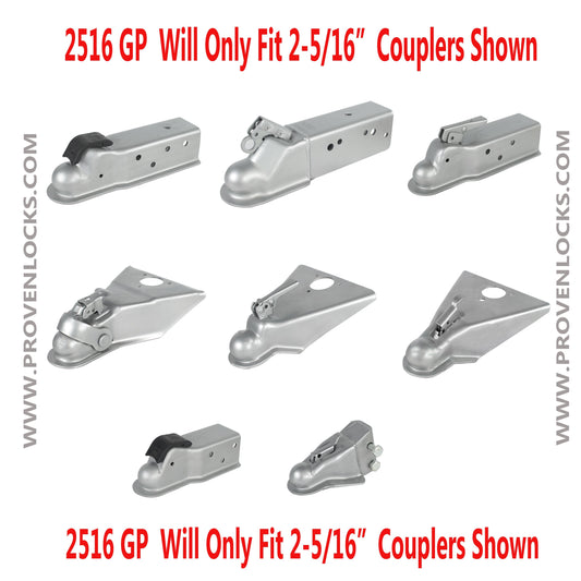 2516-GP 2 5/16'' Trailer Coupler Locks Proven Locks