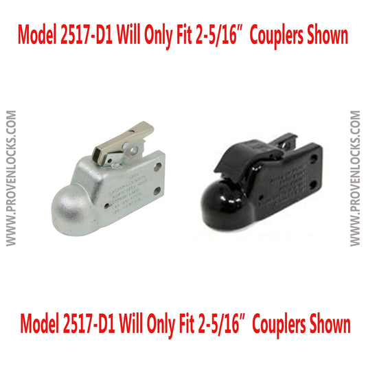 Model 2517-D 2 5/16'' Trailer Coupler Locks Proven Locks