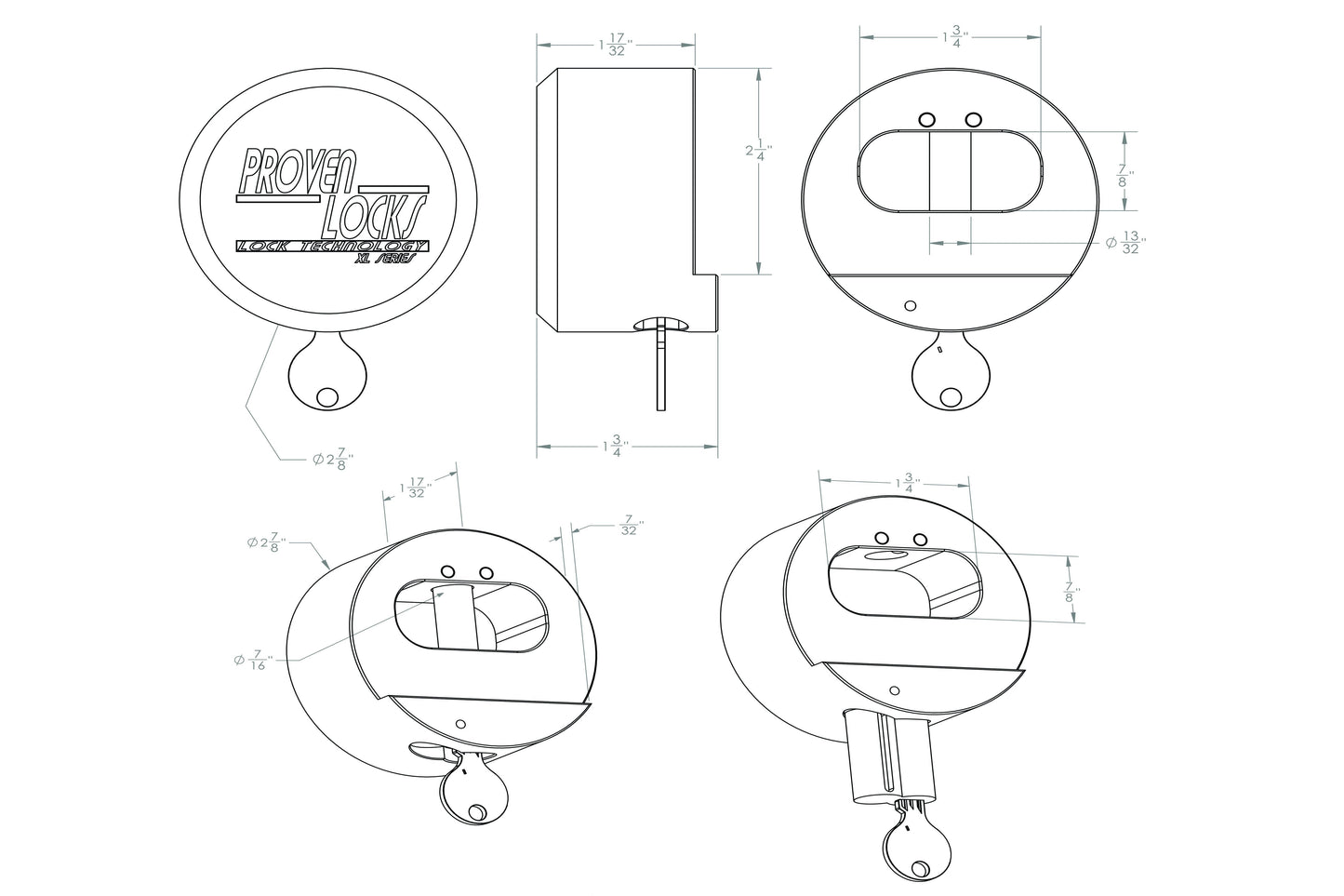 Model 400XL-SS Puck Locks Proven Locks