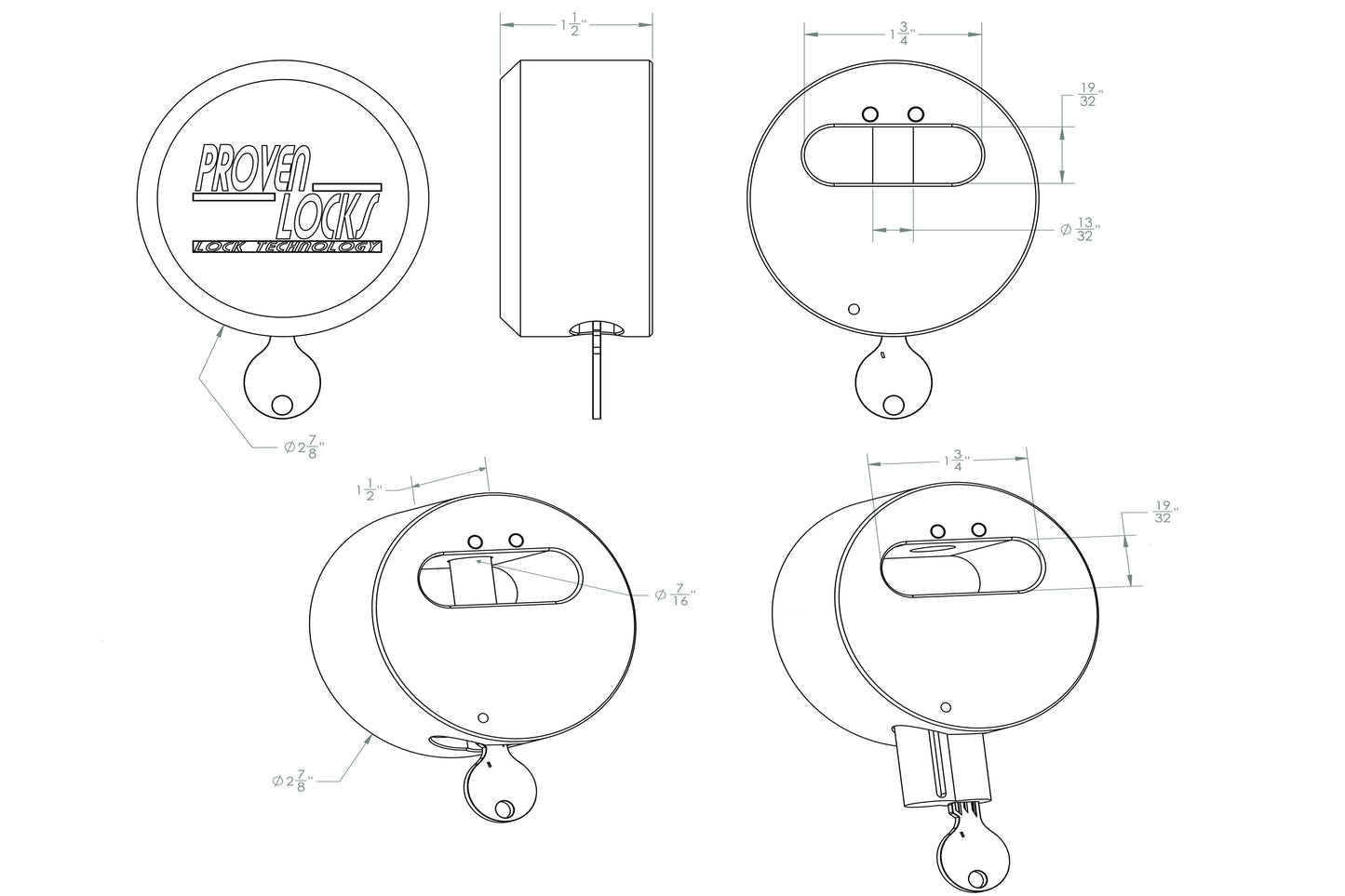 Model 400-SS Puck Locks Proven Locks