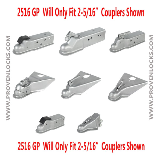 2516-GP 2 5/16'' Trailer Coupler Locks Proven Locks 