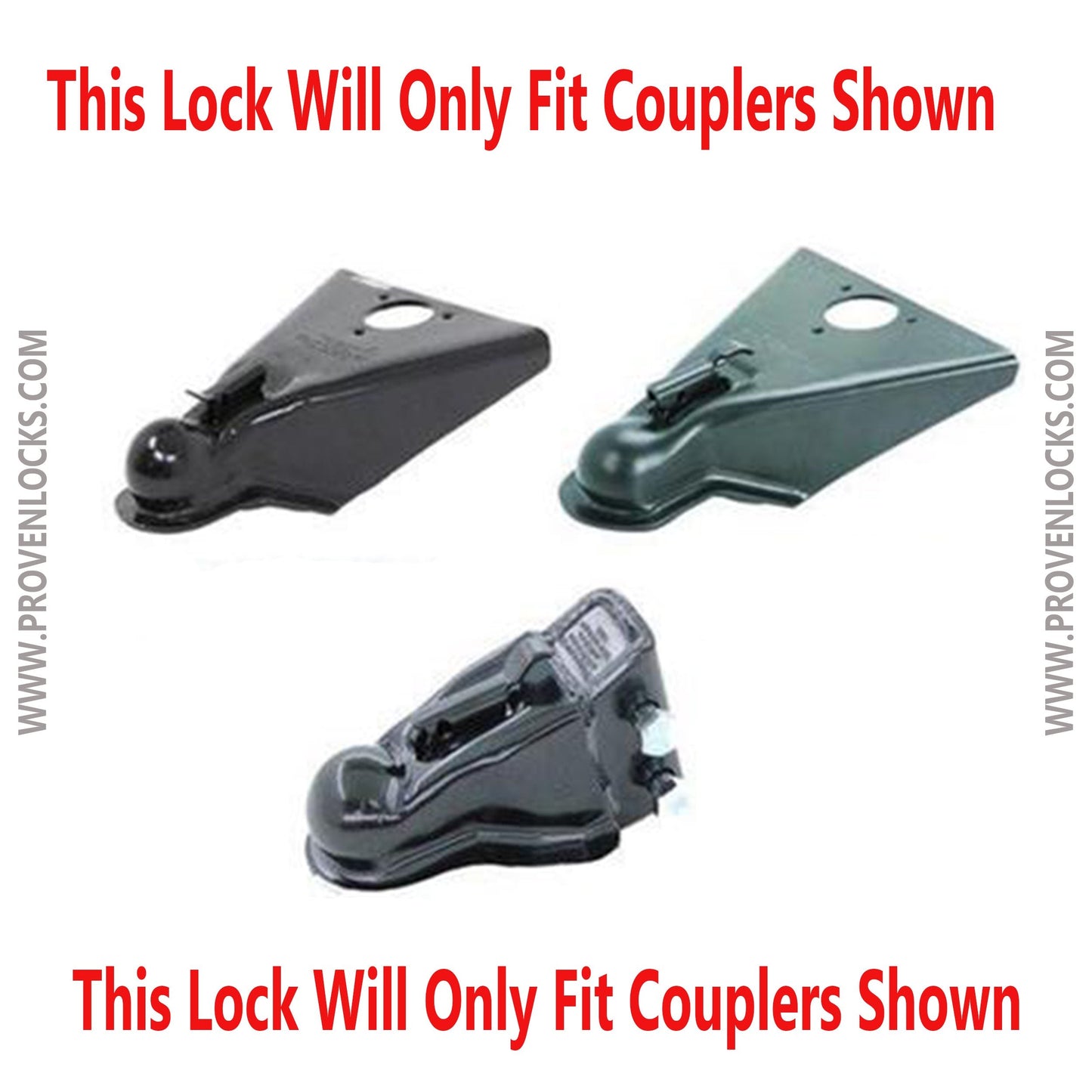V- Series 2-5/16 Lock 2 5/16'' Trailer Coupler Locks Proven Locks 